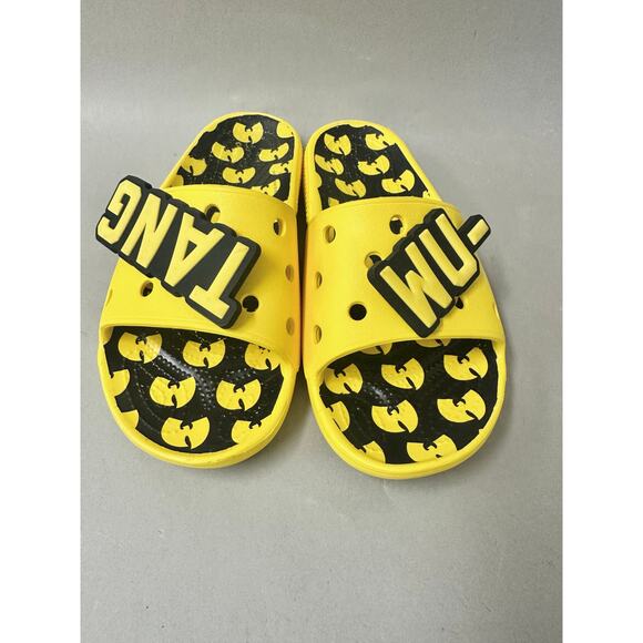 Crocs Classic Wu-Tang Slide Sandals in Yellow/Black Mens Size 5 Womens 7 - Picture 8 of 14